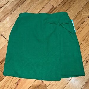 Green Mini Wrapped Skirt